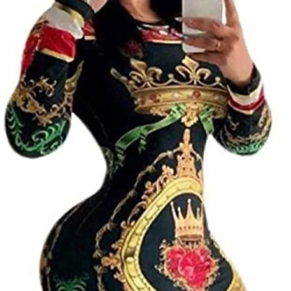 Fabulous Printed Midi Dress size 1XLarge